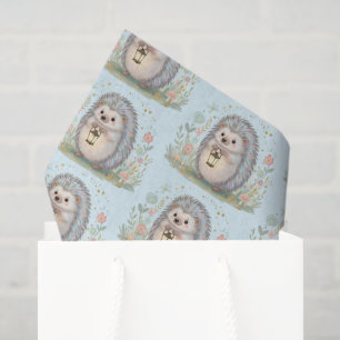 Papel De Seda Erizo Adorable con Patrón de Linterna