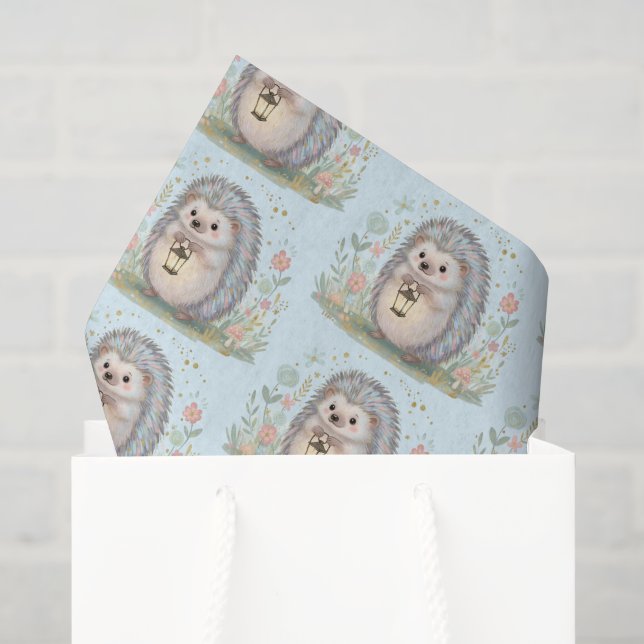 Papel De Seda Erizo Adorable con Patrón de Linterna (Bolsa de regalo)