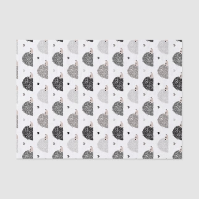 Papel De Seda Erizos y corazones (Anverso)