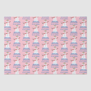 Papel De Seda Es el detective Snowman Pink