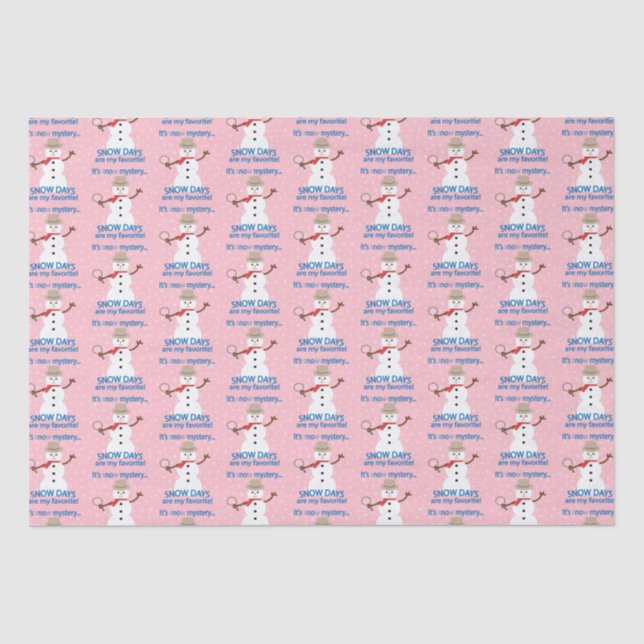 Papel De Seda Es el detective Snowman Pink (Anverso)
