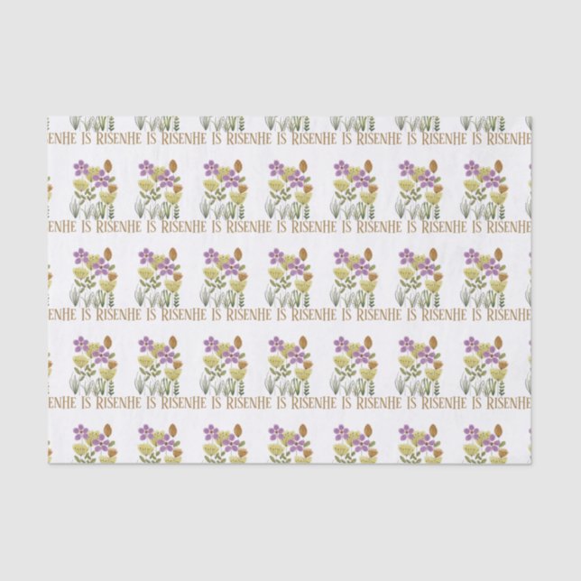 Papel De Seda Es Floral De Pascua Elevada (Anverso)