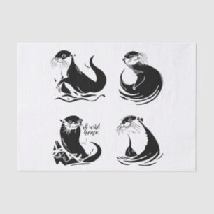 Papel De Seda Es Gracia Salvaje – Nutria en Movimiento Diseño Mi