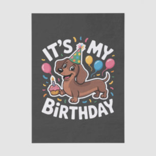 Papel De Seda Es Mi Cumpleaños Dachshund