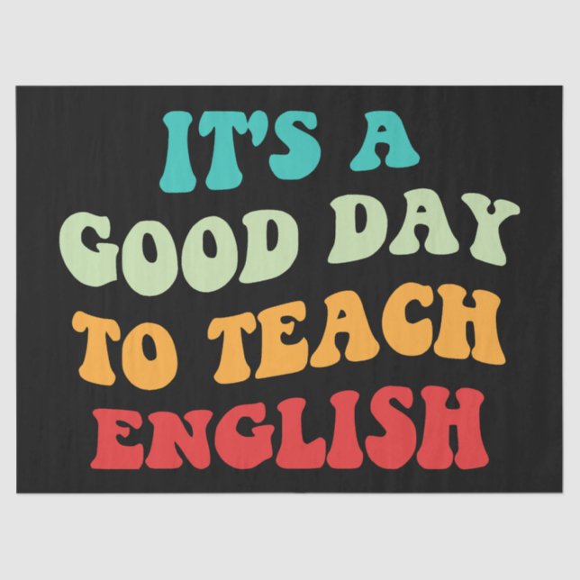 Papel De Seda Es un buen día para enseñar inglés (Anverso)