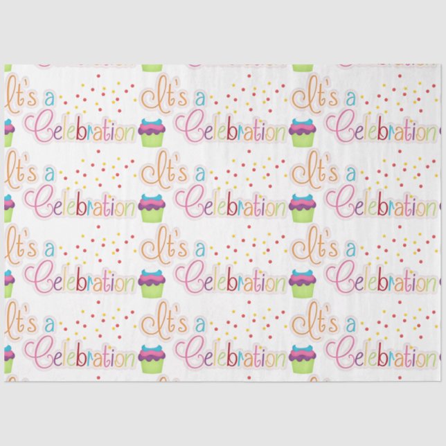 Papel de seda Es una celebración (Anverso)