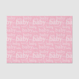 Papel De Seda Es una fiesta de baby shower rosa para niña
