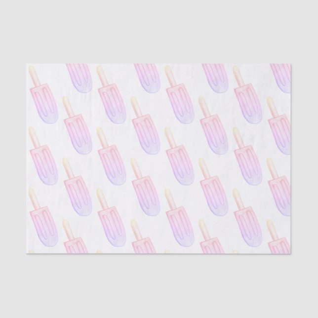 Papel De Seda Esbozo rosa y púrpura (Anverso)