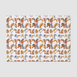 Papel De Seda Esbozos de caballos