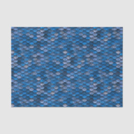 Papel De Seda Escala azul y de plata azul del dragón de la