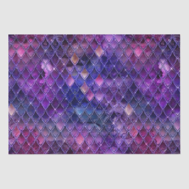Papel De Seda Escala de dragón morado (Anverso)