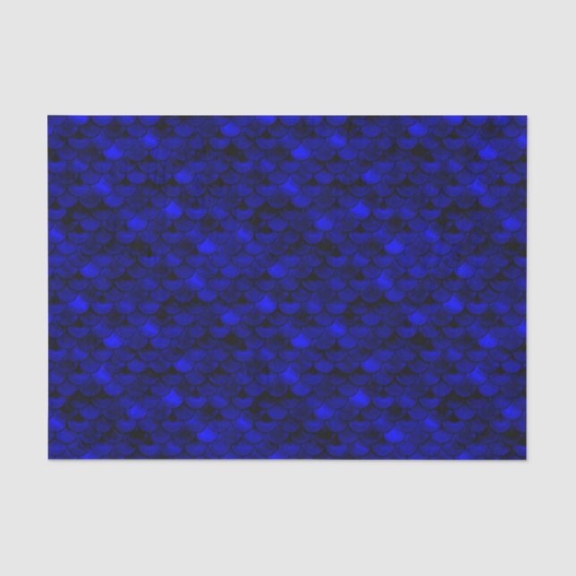 Papel De Seda Escalas azul marino de la sirena de Falln (Anverso)