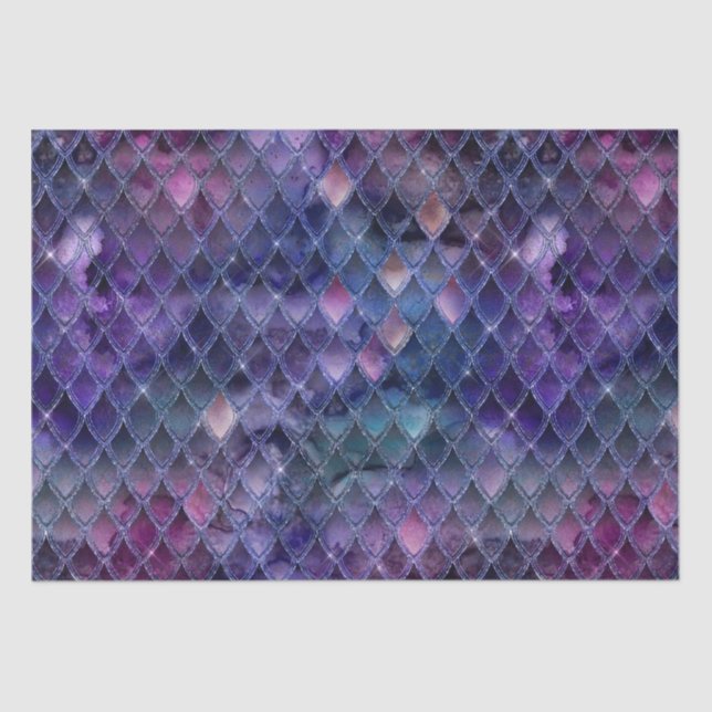 Papel De Seda Escalas de Ombre Purple Shimmering y Dragon Purpur (Anverso)