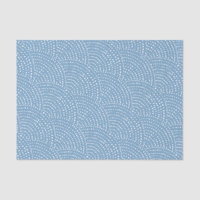 Papel De Seda Escalas de puntos de tinta - gris azul E en blanco (Anverso)