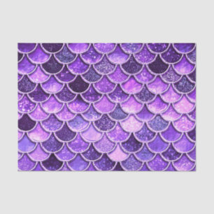 Papel De Seda Escalas de sirenas de Purpurina ultravioleta