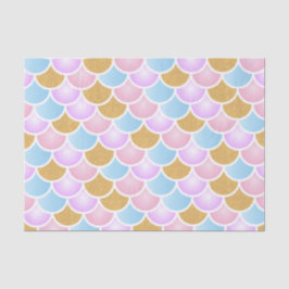 Papel De Seda Escalas en colores pastel de la sirena