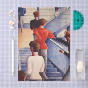 Papel De Seda Escalera Bauhaus por Oskar Schlemmer