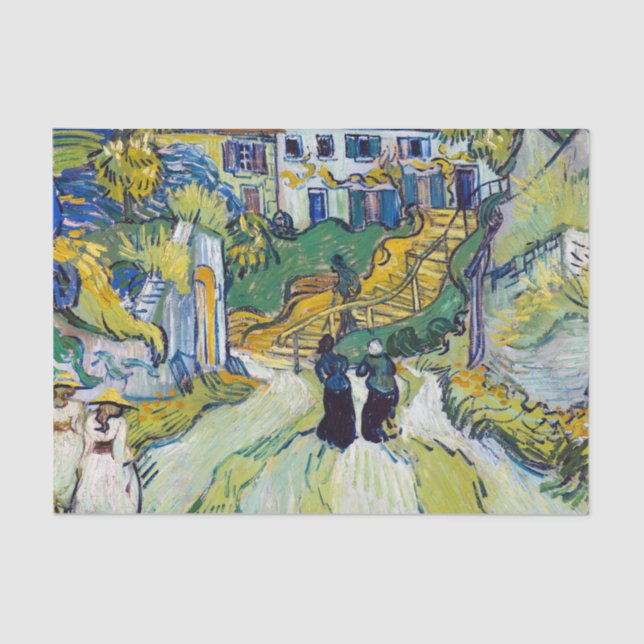 Papel De Seda Escalera de Vincent van Gogh en Auvers (Anverso)