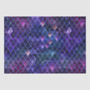 Papel De Seda Escamas de Dragón con Ombre Púrpura Brillante y Br