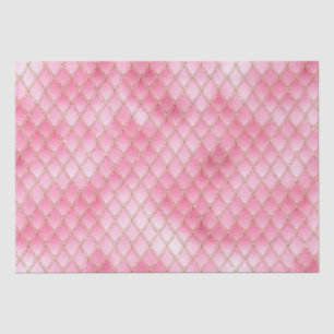 Papel De Seda Escamas de dragón rosa brillante
