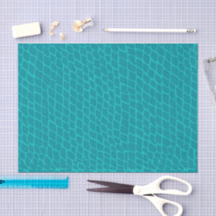 Papel De Seda Escamas de pez turquesa vibrante Textura de sirena