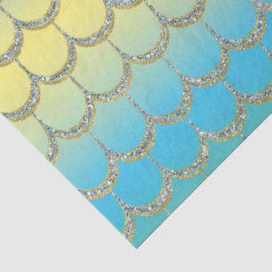 Papel De Seda Escamas de Sirena de Cuento de Hadas Patrón de Gra