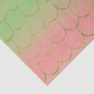 Papel De Seda Escamas de Sirena de Cuento de Hadas Patrón de Gra