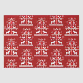 Papel De Seda Escándalo festivo lindo árbol de Navidad blanco ro