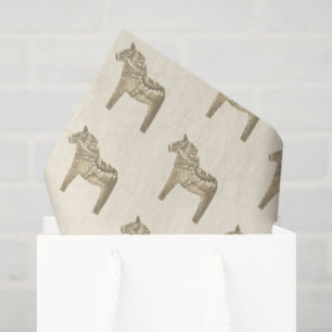 Papel De Seda Escándalo festivo lindo beige dala caballo