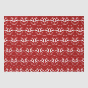 Papel De Seda Escándalo festivo lindo Navidad blanco rojo venado