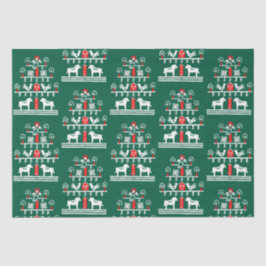 Papel De Seda Escándalo festivo lindo verde, árbol de Navidad ro