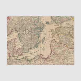 Papel De Seda Escandinavia, mar Báltico, Suecia, Dinamarca