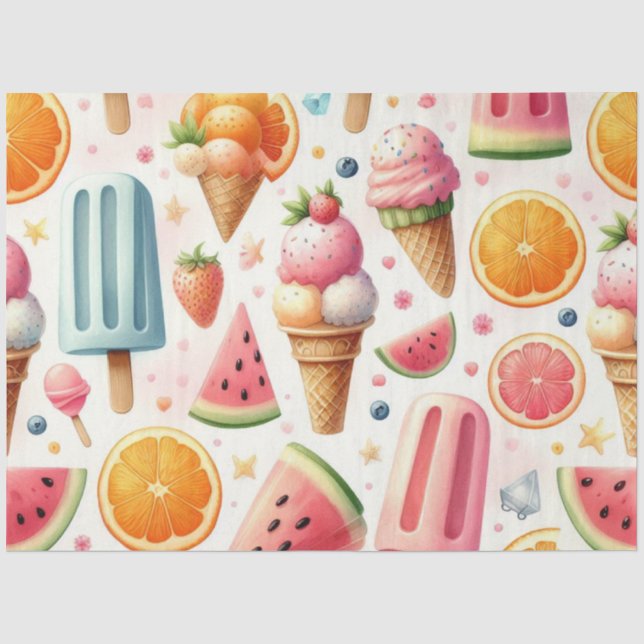 Papel De Seda Escapada dulce de verano (Anverso)