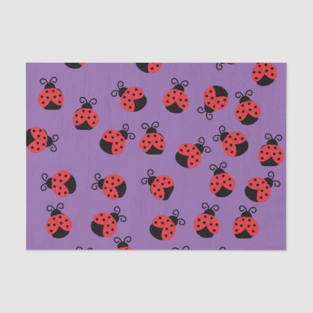 Papel De Seda Escarabajos de mariquita de la mariquita en (Anverso)