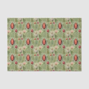 Papel De Seda Escarabajos Florales