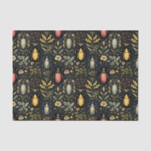 Papel De Seda Escarabajos florales y bugs