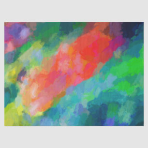 Papel De Seda Escarlata, turquesa y verde brillante arte abstrac