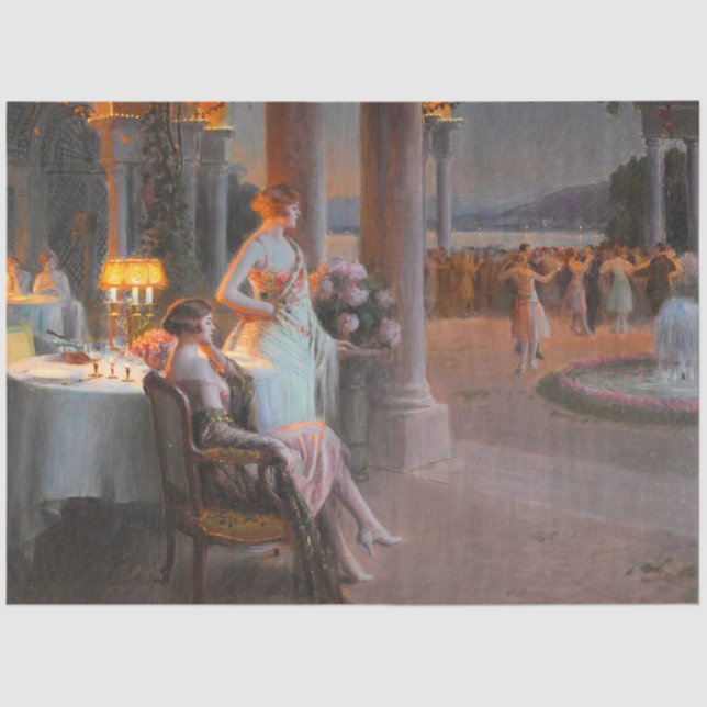 Papel De Seda Escena Art Deco de Delphin Enjolras Decoupage (Anverso)