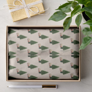 Papel De Seda Escena beige de Navidades pintorescos