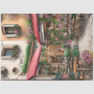 Papel De Seda Escena callejera italiana Ephemera serie de diseño