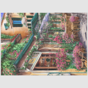 Papel De Seda Escena callejera italiana Ephemera serie de diseño