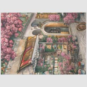 Papel De Seda Escena callejera italiana Ephemera serie de diseño