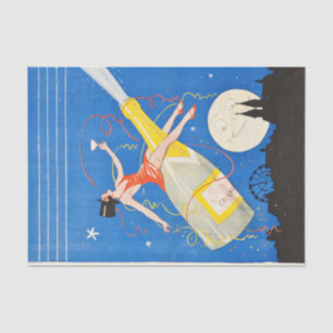 Papel De Seda Escena de bar de baile Art Deco Flapper de 1920 en