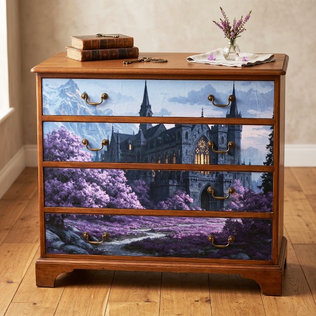 Papel De Seda Escena de Decoupage del Castillo Lavanda Gótico de (Subido por el creador)