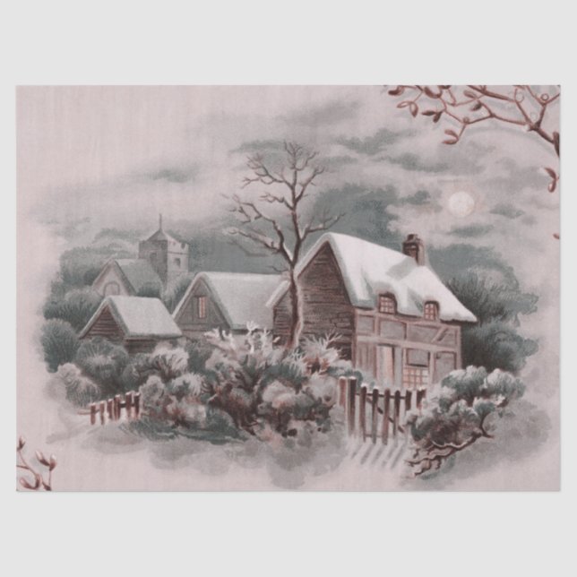 Papel De Seda escena de invierno A (Anverso)