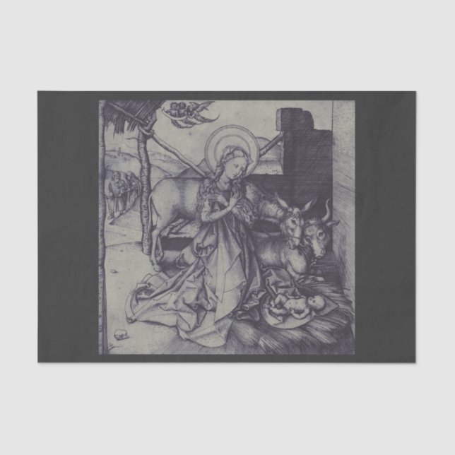 Papel De Seda Escena de la Natividad Vieja en Jesucristo (Anverso)