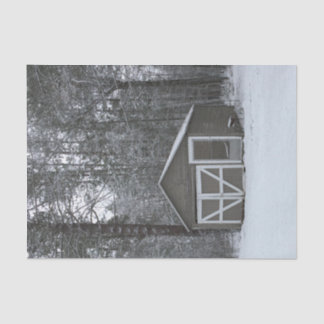 Papel De Seda Escena de la nieve del invierno