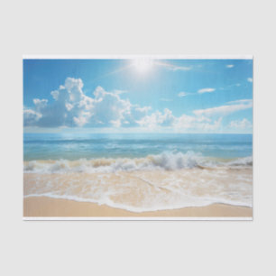 Papel De Seda Escena de playa soleada 