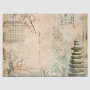 Papel De Seda Escena del jardín de cerezos en flor (2)