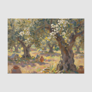 Papel De Seda Escena impresionista del olivar